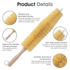 Nanoskin 2-Pack Ultra-Efficient 17" Long Spoke, Wheel, and Engine Detailing Brushes with Rust Proof Plastic Coated Wire - Flexible, Scratch-Free Bristles, Deep Cleaning for Cars, Trucks, Motorcycles