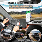 Car Phone Mount for 2023-2026 Mercedes Benz GLC / 2022-2026 C-Class, Smart Auto-Clamping on 12.3" Instrument Cluster Screen, 15W Wireless Fast Charging, 360° Adjustable, Without Blocking Airflow