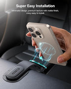 Baseus 15W for MagSafe Car Mount Charger, Magnetic Wireless Fast Charging, Bendable Memory Titanium Alloy Car Charger Phone Holder for All Dashboard, Cell Phone Holder for Car & for iPhone etc