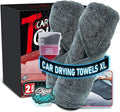 Car Drying Towel Microfiber Cleaning Cloth - 24" x 36" Large Twisted Loop 600GSM - Super Absorbent Auto Detailing Towel for Cars Truck SUV Window - Streak Free & Lint Free Washing Accessories