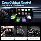 ossomo Wireless CarPlay Adapter,2 in 1 CarPlay & Android Auto Wireless Adapter for Cars,Convert Wired to Wireless with USB/Type-C,Plug Play Car Play for iOS 10+ /Android 10+