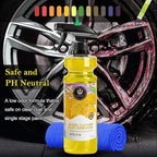 Wheel Cleaner Rust Remover, Car Wheel & Rim Finish Iron Remover Spray, Car Detailing Suppliers Rapid Removal of Surface Contaminants, Brake Dust and Rust, Auto Wheel Polish Shine Stuff-17.6 Fl.Oz