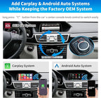 Road Top Wireless CarPlay & Android Auto Retrofit Kit for Mercedes-Benz E-Class W212 E Coupe C207 2012-2015, NTG4.5/4.7 System, CarPlay Interface Decoder, MirrorLink, Backup Camera, OEM Knob Control