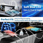 USB C Car Charger, Rombica 3Port 67W Dual USB-C&USB-A Car Power Cigarette Lighter USB Charger Adapter PD/QC Type C Car Charger Fast Charge for iPhone 17 17 Pro 16 15 14 13 12/Galaxy S26 S25/Pixel/iPad