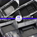 2024 2025 2026 Civic Center Console Organizer Tray for 2023 2022 Honda Civic 11th Gen Sedan Hatchback LX EX Sport 2022 Accessories Civic 2023 Central Console Organizer Insert Tray(2pcs)