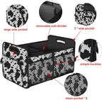 Femuar Car Trunk Organizer,Car Storage Organizer with 72L Large Capacity Waterproof Collapsible and 11 Pockets,Trunk Organizer for Car Suv/Jeep/Sedan, Large Size, Cow print