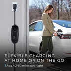 Lectron Level 1 Tesla Charger - 120V, 15 Amp, NEMA 5-15 Plug, 16 ft Extension Cord - Portable Electric Car Charger for Tesla - Compatible with All Tesla Models X/Y/3/S/Cybertruck
