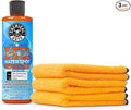 Chemical Guys SPI10816 Heavy Duty Water Spot Remover, 16 fl. ozwith Chemical Guys MIC_506_03 Professional Grade Premium Microfiber Towels, Gold 16" x 16", Pack of 3
