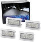 iJDMTOY 4-pack 3W High Power Xenon White Full LED Interior Lighting Kit Compatible With Tesla Model S 3 X Replace OEM Footwell, Step Courtesy, Trunk Area, Glove Box Lamps, etc