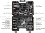 Amazon Basics 65-Piece General Household Home Repair and Mechanic's Hand Tool Kit Set with Storage Case, Portable, Non-Slip Handles, Black