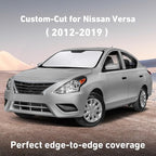 EcoNour Windshield Sunshade Compatible for Nissan Versa 2012-2017 2018 2019, Sun Visor for Front Windshield & Window Sun Shade Cover, UV Heat Blocker & Protector, Car Accessories