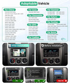 8 Core 4G+64G 5G WiFi Car Radio Stereo for 2003-2006 Chevrolet Chevy Silverado Tahoe GMC Sierra Yukon with Wireless Carplay Android Auto, 7" 1280P Touchscreen Radio BT 5.0 FM SWC Backup Camera