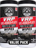 Chemical Guys VRP Vinyl, Rubber, Plastic Shine and Protectant Wipes Canister (30 ct) (2 Pack) – Quick Detail Wipes for Interior & Exterior Surfaces