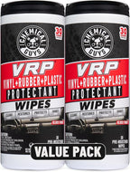 Chemical Guys VRP Vinyl, Rubber, Plastic Shine and Protectant Wipes Canister (30 ct) (2 Pack) – Quick Detail Wipes for Interior & Exterior Surfaces