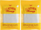 Leather Honey Lint-Free Application Cloth: Microfiber Cloth for Use with Leather Conditioner and Cleaner. Made in The USA Since 1968 (Pack of 2)