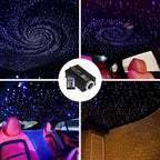 16W Twinkle Starlight Headliner Kit 1000 Piece, 6.5ft/2m 0.03in Car Interior Ceiling Fiber Optic Lights, APP/Remote Control Star Roof Lights for Car/Party Ambient Decor