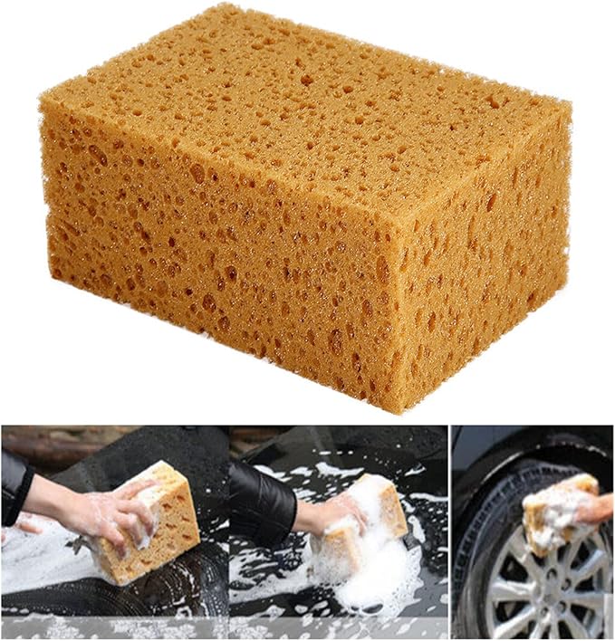 Car Wash Sponge Sponges for Cleaning Shape Handheld Nonslip Sponge Washing Cleaner Tool for Car Auto Motorcycle(Sell one)