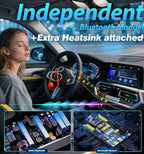 Double Din Car Stereo with Wireless Apple CarPlay & Android Auto 7" IPS Screen, Car Play Radio Audio, 240W, Bluetooth, AHD Backup Camera, USB-C Fast Charging, 16-Band EQ, SWC, MirrorLink