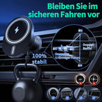 for MagSafe Car Mount Charger [15W Fast Charging] Phone Holder Wireless Car Charger Wireless Phone Holder for iPhone 17 16 Pro Max 15 Plus 14 13 12 & Samsung Galaxy S25 S25+ Ultra S24 S24+ Ultra