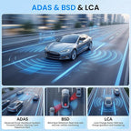 Hodozzy 4K Dash Cam Front and Rear, 3.16 Inch Screen with Built-in WiFi & GPS, 4K UHD Front + 2.5K Rear Camera, ADAS, Night Vision, G-Sensor, 24H Parking Mode (Hardwire Kit Optional)