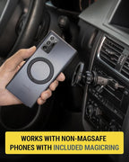 Scosche SMS1CD MagSafe CD Slot Phone Mount, Adjustable Magnetic Cell Phone Holder for Car CD Player, Compatible with iPhone 16 15 14 13 12 Pro Max Mini Plus, Mag Safe Case & More with MagSafe Ring