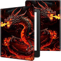 for Kindle 10th Generation Case 2019 Released 6",PU Leather Cute Slim Folio Adjustable Stand Smart Cover with Auto Wake/Sleep Case for 6 Inch Kindle 10th Gen 2019,Fire Red Dragon