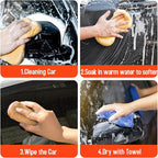Car Clay Bar Detailing kit - Clay Bars Auto Detailing Premium Grade Magic Clay Bar Kit Car Detailing Kit with Washing and Adsorption Microfiber Towel 4 Pack 100g