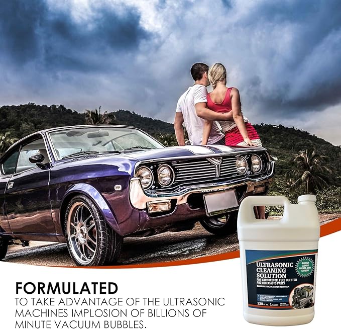 NORTHWEST ENTERPRISES Ultrasonic Cleaner Solution for Carburetors and Engine Parts. Concentrated Washing Compound for use in Ultrasonic Machines and Immersion Washers - Automotive Fluid (1 Gallon)