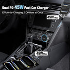 Retractable Car Charger USB C, 90W Phone Cigarette Lighter Adapter USB-C Fast Charging Plug Car Accessories for iPhone 17 16 15 Pro Max, iPad, Android, Built-in Type-C Cable, Gifts for Women Men