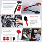 Fortuning's JDS 39PCS Car Wash Cleaning Kit, Auto Detailing Kit, Car Detailing Kit Interior Cleaner, Car Wash Kit with Bucket Detailing Brush Set Car Accessories for Motorcycle, Cars, Bikes, Wheels