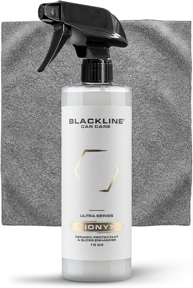Blackline Vionyx Silica Ceramic Spray Coating for Cars – Hydrophobic Protection, Deep High-Gloss Shine, UV Defense & Long-Lasting Durability – Easy Spray-On Ceramic Sealant for Exterior Surfaces