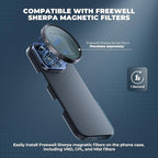 FREEWELL Pro Filmmaker Case for iPhone 16 Pro Max - 17mm Lens & Magnetic Filter Mount Black