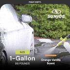 Sun Joe Snow Foam Car Wash Soap & Cleaner Concentrate, Orange Vanilla Scent, 1 Gallon - Cleaning Solution for Automotive Vehicles, Vinyl, Aluminum, Wood, & Brick Surfaces, SPX-FCS1G-COC