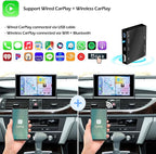 Wireless CarPlay Android Auto Mirroring Upgrade Retrofit Kit, USB Stick Playback, Compatible with Audi A6 A7 C7 2012-2015 with MMI 3G+ Version