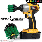 2 Piece Green Medium Stiffness Drill Rotary Cleaning Drillbrushes for Cleaning Kitchen, Cabinet, Counter, Linoleum, and General Purpose Scrubbing by Drillbrush