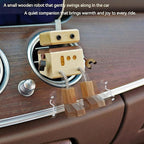 Car Air Freshener Wobbly Wooden Doll – Reusable & Refillable Linden Wood Car Diffuser Ornament, Handmade Shaking Feet Dashboard Decoration, Add Any Fragrance, 3 Scents (Lavender, Hilton & Jasmine)