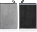 2 PCS Clay Mitt, Scratch-Free Microfiber Clay Bar Alternative Mitt Car Detailing Glove, Car Cleaning & Polishing Tool Clay Eraser Mitt for Paint Glass Wheels, Car Accessories (Gray)
