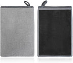 2 PCS Clay Mitt, Scratch-Free Microfiber Clay Bar Alternative Mitt Car Detailing Glove, Car Cleaning & Polishing Tool Clay Eraser Mitt for Paint Glass Wheels, Car Accessories (Gray)
