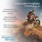 Molecule Competition Wash and Shine + Mud Repel, Hi-Foaming, Spot-free rinse, Removes Rubber Marks, Oils, and Dirt, ATV and Snowmobile, For use with Metals, Plastics Vinyl, Rubber, 16 Ounces (1 Kit)