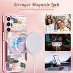 for Samsung Galaxy A16 5G Phone Case - Compatible with MagSafe Women Girls Cute Magnetic Protective Cover Girly Kawaii Pretty Unique Heavy Duty Shockproof Design for Samsung A16 5G Case