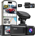 REDTIGER 4K Dash Cam Front and Rear, STARVIS 2 Sensor, 64GB Card Included, 4K/2.5K+1080P Dual Dash Camera for Cars Built-in WiFi GPS, 3.18 Inch IPS Screen, 170° Wide Angle, Parking Monitor (F7N Pro)