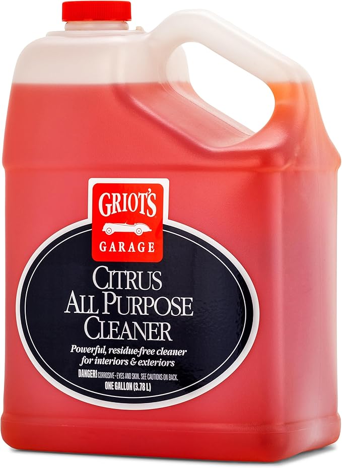 Griot's Garage Citrus All Purpose Cleaner for Car Detailing, Works for Exterior and Interior Surfaces Including Carpet, Upholstery, Vinyl, Plastic, and More, 10844, One Gallon
