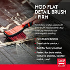 Griot's Garage Firm MOD Flat Detailing Brush Head and Handle, Bristle Scrubber for Interior and Exterior Car Detailing, Heavy-Duty Cleaning, Standard Size