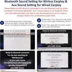 Road Top Wireless CarPlay & Android Auto Adapter for Mercedes-Benz C/E/GLK/ML/CLA/GLA 2012-2015 NTG4.5 System, Plug & Play Retrofit Module, Bluetooth, Siri, Mirror Link, Backup Camera Support