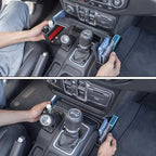 Center Console Gear Shift Organizer Tray Compatible with Jeep Wrangler JL/JLU 2018-2023 2024 2025 2026 and Jeep Gladiator JT Truck 2020-2023 2024 2025 2026 Storage Box Accessories (Not for JK/JKU)