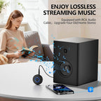 SONRU Bluetooth Aux Adapter for Car, Wireless Audio Receiver, Portable Hands-Free Kit with RCA AUX 3.5mm for Home/Car Stereo Music Streaming Sound System