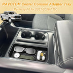 Center Console Tray Organizer for 2021-2025 2026 Ford F150 Accessories Insert Hidden Tray Improve Secret Storage Keep Clean Fits into The Existing Driver's Side Pocket