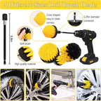 TTRCB 27Pcs Car Detailing Kit, Car Detailing Brush Set, Auto Detailing Drill Brush Set, Car Detailing Brushes, Car Wash Kit, Car Accessories, Car Cleaning Tools Kit for Interior, Exterior, Wheels