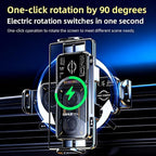 Wireless Car Charger, 2026 Upgrade 15W Fast Charging with LED Light Auto Clamping Phone Holders for Your car for iPhone 16/15/14/13 Mini Pro Max, Samsung Galaxy S25 Ultra, S24/S23 etc (Black)