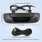 Tailgate Handle Backup Camera Fit for Dodge RAM 1500 2500 3500 2002-2008 Tailgate Reversing Rear View Park Assist Camera RCA Plug Replaces 55276237AA